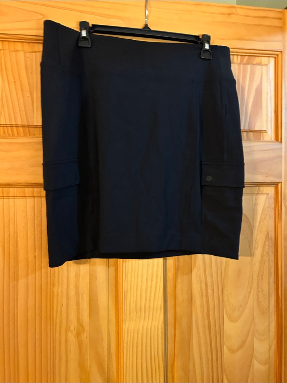Athleta Black Pencil Skirt with Flap Pockets